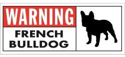 WARNING FRENCH BULLDOG ワイドマグネットサイン：フレンチブルドッグ